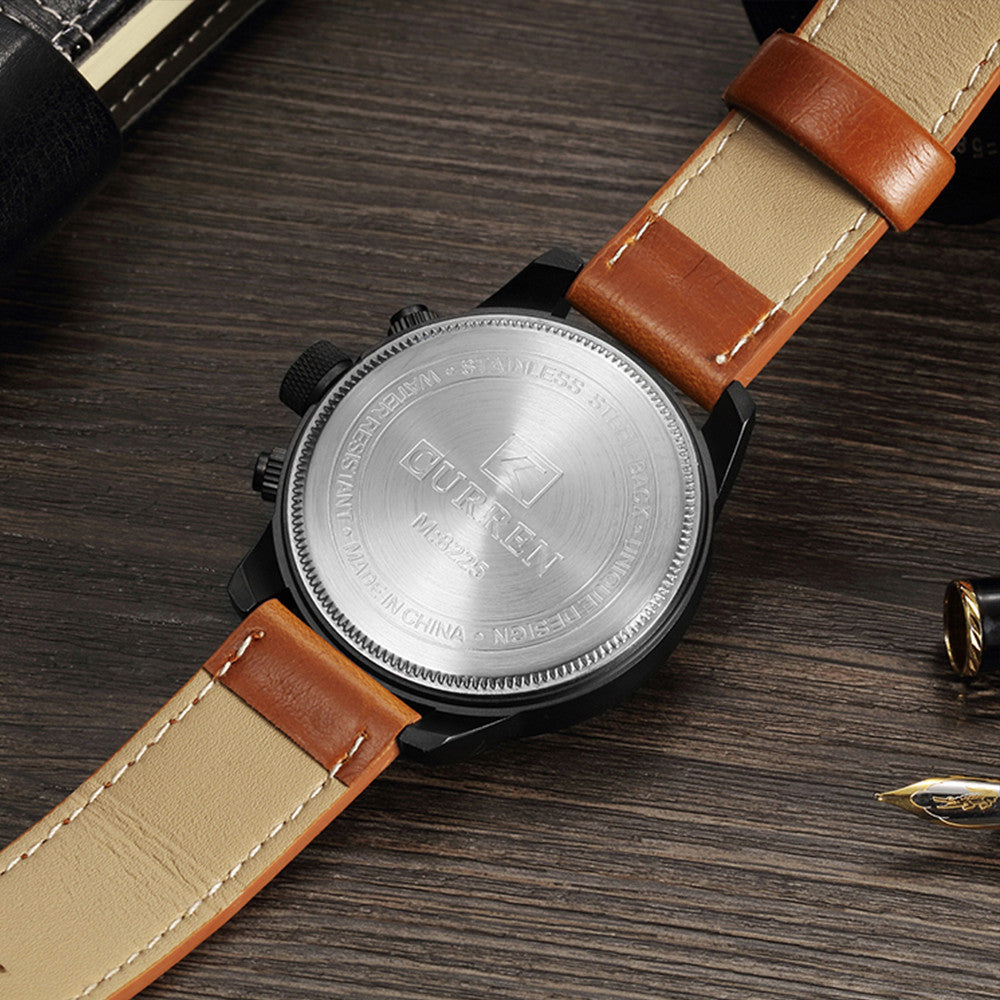 Reloj Curren 8225 Cuero Vintage