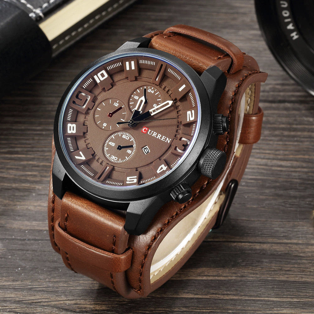 Reloj Curren 8225 Cuero Vintage