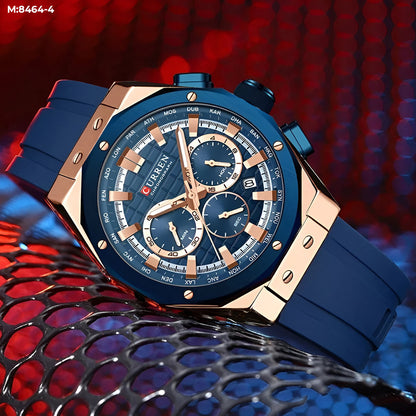 Reloj Curren 8464 Silicona Crono Funcion
