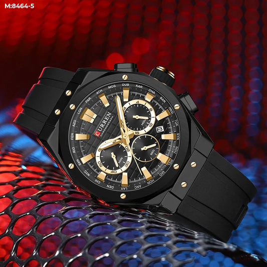 Reloj Curren 8464 Silicona Crono Funcion